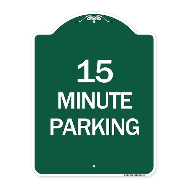 Signmission 2 Hour Parking-Parking for Customers Only, Green & White Aluminum Sign, 18" x 24", GW-1824-24498 A-DES-GW-1824-24498 - main